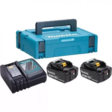 Набор 2 аккумулятора Makita BL 1840B 198310-8, 4 Ач и Зарядное устройство DC 18 RC в MakPac купить в Перми