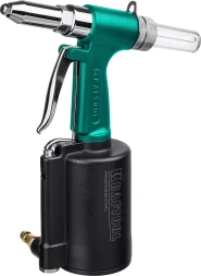 Заклепочник пневматический KRAFTOOL, корпус из алюминия, для заклепок из нержавеющей стали, 2,4-3,2-4-4,8мм 31184