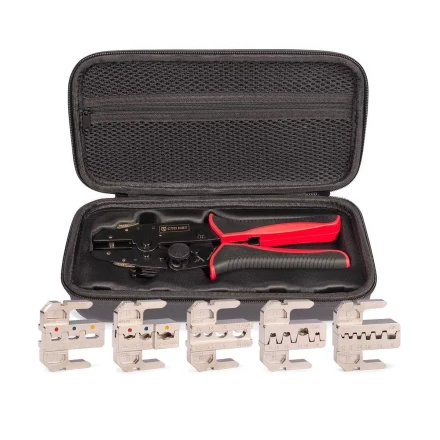 Пресс-клещи КВТ CTD+5 с механизмом быстрой смены матриц: комплект из 5 шт. для опрессовки (набор) (101859) купить в Перми