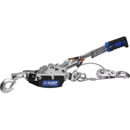 Лебедка ручная рычажная ЗУБР &quot;ПРОФЕССИОНАЛ&quot;, тросовая, 4 т, 3 м, в сумке 43105-4-K купить в Перми