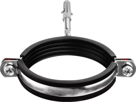 ЗУБР 3, цинк, 1 шт, трубный хомут с сантехнической шпилькой и дюбелем (37866-87-94) купить в Перми