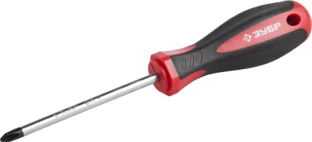 Отвертка ЗУБР "МАСТЕР", Cr-v, эргономичная двухкомпонентная рукоятка, PH2x100мм 25062-2-100_z03 купить в Перми