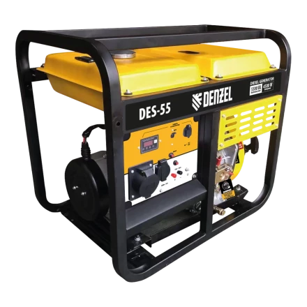 Генератор дизельный DES-55 5.5 кВт 230 В 11 л ручной стартер Denzel 94413 купить в Перми