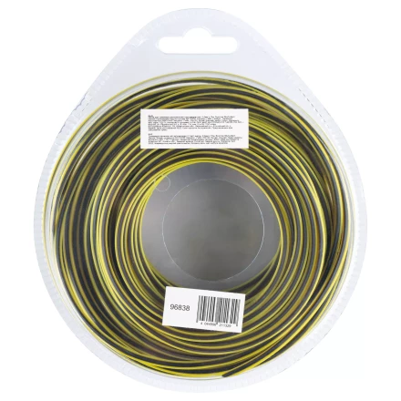 Леска для триммера двухкомпонентная квадратная, 2,4мм х 15м, блистер SkyCutter Denzel 96838 купить в Перми