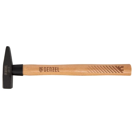 Молоток слесарный, 200 г Denzel, кованый квадратный боек, буковая рукоятка, 10426 купить в Перми