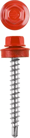 Саморезы ЗУБР &quot;ПРОФЕССИОНАЛ&quot; окраш., RAL 3003 рубин.-красн., для крепл. кров. матер. к дерев. обреш., 4.8x35мм, 380шт 4-300315-48-035-3003 купить в Перми