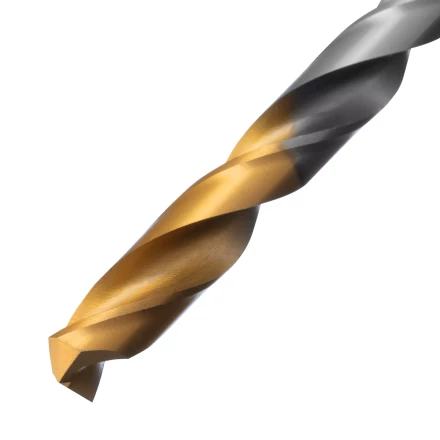 Сверло спиральное по металлу Denzel, 8 х 165 мм, Р6М5, Golden Tip, удлиненное, 718260 купить в Перми