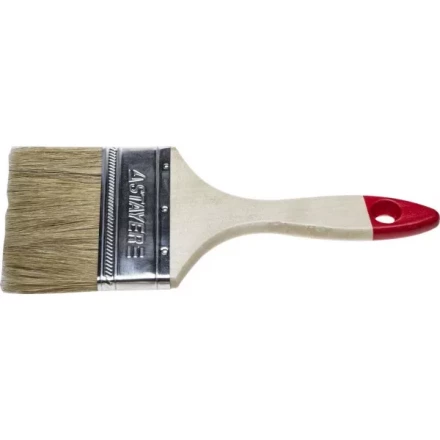 Кисть плоская STAYER &quot;UNIVERSAL-STANDARD&quot;, светлая натуральная щетина, деревянная ручка, 100мм 0101-100 купить в Перми