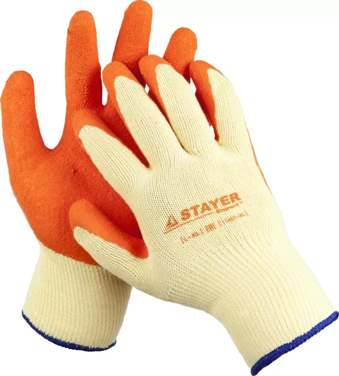 Перчатки STAYER "EXPERT"  рабочие с рельефным латексным покрытием, 10 класс, L-XL 11407-XL купить в Перми