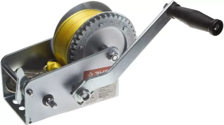 Лебедка ручная барабанная ЗУБР &quot;ПРОФЕССИОНАЛ&quot;, тяговая, ленточная, 0,9т, 10м 43115-0.9 купить в Перми