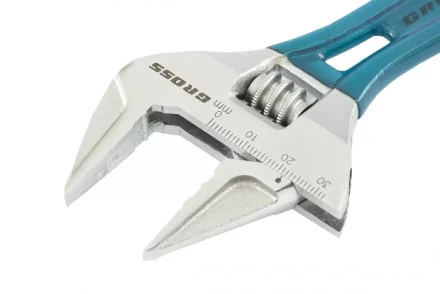 Ключ разводной, 250 мм,CrV, укороченная ручка  GROSS 15566 купить в Перми