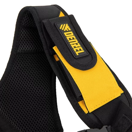 Пояс монтажника усиленный, с лямками, сумки поясные, держатель для молотка// Denzel 90290 купить в Перми