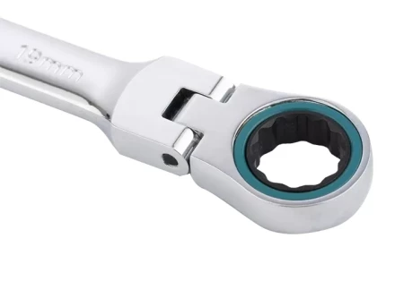 Набор ключей комбинированных с трещоткой, 8 - 19 мм, 7шт., шарнирные, CrV GROSS 14891 купить в Перми