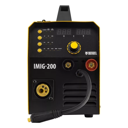 Аппарат инвертор. полуавтомат. cварки IMIG-200, 200 А, ПВ 60%, катушка 5 кг// Denzel 94361 купить в Перми