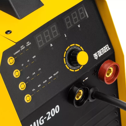 Аппарат инвертор. полуавтомат. cварки IMIG-200, 200 А, ПВ 60%, катушка 5 кг// Denzel 94361 купить в Перми