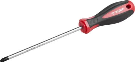 Отвертка ЗУБР "МАСТЕР", Cr-v, эргономичная двухкомпонентная рукоятка, PH2x150мм 25062-2-150_z03 купить в Перми