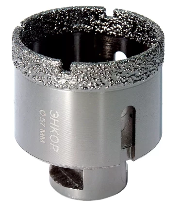 Коронка алмазная по керамограниту D 57 мм для УШМ сух. рез Энкор 48313 купить в Перми