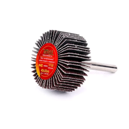 Круг MESSER шлифовальный лепестковый с оправкой (на шпильке) 40х20х6  #40 купить в Перми