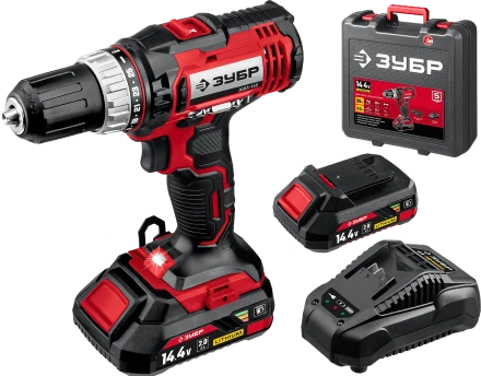 Дрель-шуруповерт, 2 АКБ С1-14 (2 Ач), в кейсе ДШЛ-145-22 серия «МАСТЕР» купить в Перми