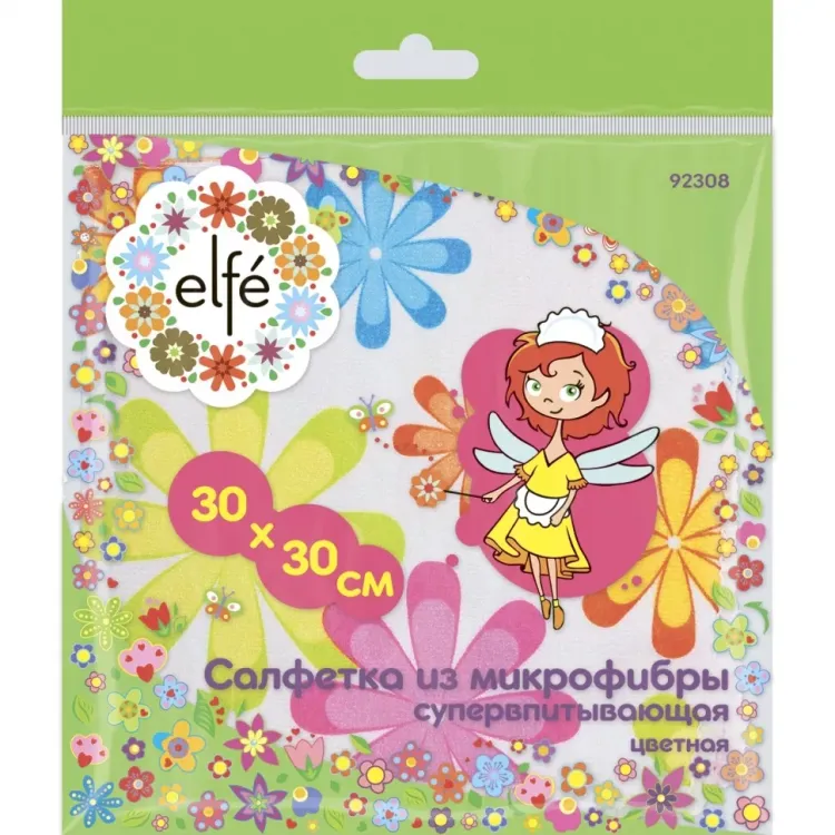 Салфетки из микрофибры цветная 300х300 мм Elfe 92308 купить в Перми