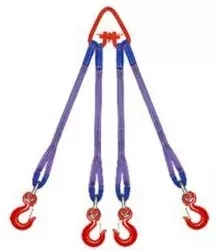 Строп текстильный четырехветвевой 4СТ 8 т L=5 м SF7 90 мм Звено РТ-3