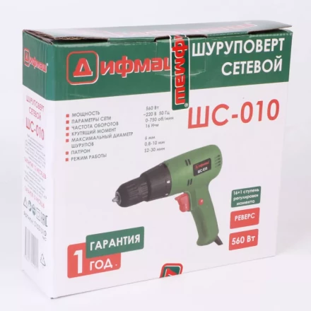 Сетевой шуруповерт Дифмаш ШС-010 купить в Перми