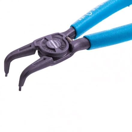 Съемник 165 мм для внешних стопорных колец (19-60 мм) изогнутые губки Gross 18341 купить в Перми