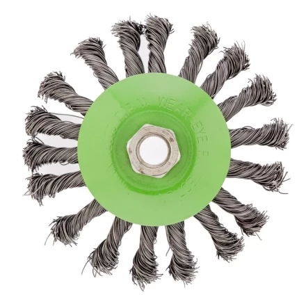 Щетка для УШМ 115 мм М14 Тарелка крученая проволока 0,5 мм Сибртех 746107 купить в Перми