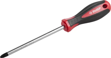 Отвертка ЗУБР &quot;МАСТЕР&quot;, Cr-v, эргономичная двухкомпонентная рукоятка, PH3x150мм 25062-3-150_z03 купить в Перми