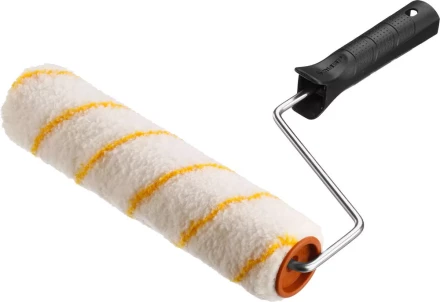 Валик малярный ЗУБР &quot;ОПТИМА -ГИРПАИНТ&quot;, все виды ЛКМ, для ровных поверхностей, полиэстр, ворс 12 мм, бюгель 6 мм, 40х240мм 03516-24 купить в Перми
