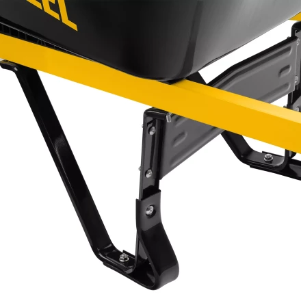 Тачка строительная усиленная объем 140 л 250 кг двухколесная колесо 15х6.00-6 Denzel 69000 купить в Перми