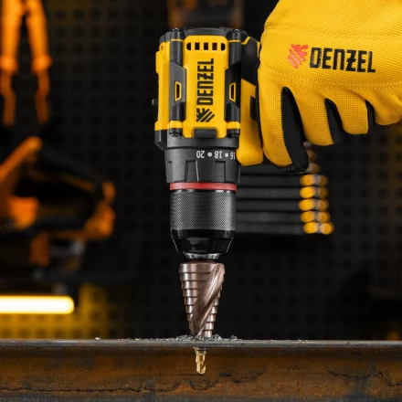 Сверло ступенчатое Denzel 723614, 6-8-10-12-14-16-18-20-22-24-26-28-30мм, Р6М5К5, 6-гр. хвостовик купить в Перми