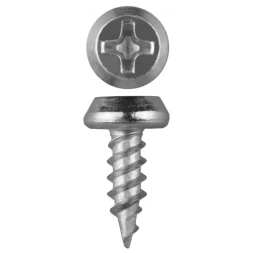 Саморезы ЗУБР оцинкованные, для крепления лист. металла до 0.9мм, полуцилиндр. головка, 3.5x11мм, 85шт 4-300127-35-11