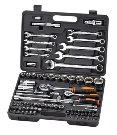 Набор инструментов Кратон TS-18 1/2 1/4 82 предмета 2 28 09 018 купить в Перми