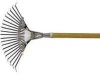 Грабли веерные 18 зубьев с черенком оцинкованные круглый зуб  СИБРТЕХ Россия 61781 купить в Перми