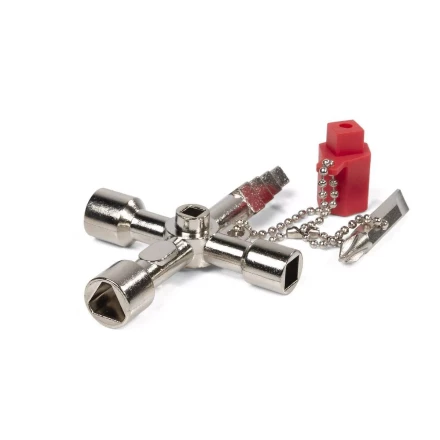 Ключ для электрошкафов КВТ КЭШ-5М с 5 профилями и битой «крест/шлиц» (84624) купить в Перми