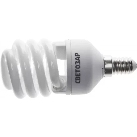 Энергосберегающая лампа СВЕТОЗАР &quot;КОМПАКТ&quot; спираль,цоколь E14(миньон),Т2,теплый белый свет(2700 К), 10000час, 15Вт(75) 44351-15_z01 купить в Перми