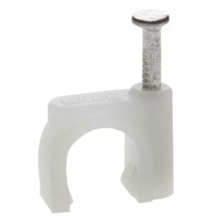 ЗУБР &quot;МАСТЕР&quot;. Скоба-держатель для круглого кабеля, с оцинкованным гвоздем, 4 мм, 50 шт 45111-04 купить в Перми