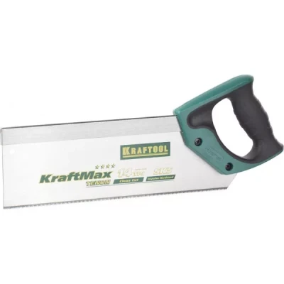 Ножовка с обушком для стусла (пила) KRAFTOOL "KraftMax" TENON, 14 /15 TPI, 300 мм, специальный зуб 15228-30