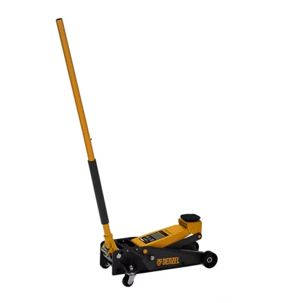 Домкрат гидравлический подкатной 3 т, с фиксатором, быстрый подъем, 135-480 мм, профессиональный Denzel 51138 купить в Перми