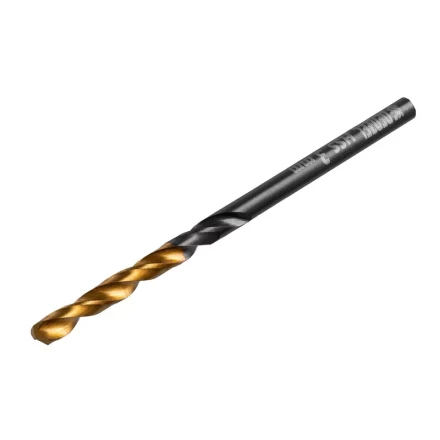 Сверло по металлу, 3 мм, HSS-Tin, Golden Tip, 10 шт. Denzel 717205 купить в Перми