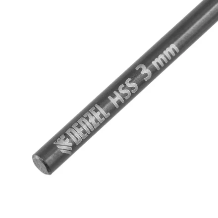 Сверло по металлу, 3 мм, HSS-Tin, Golden Tip, 10 шт. Denzel 717205 купить в Перми