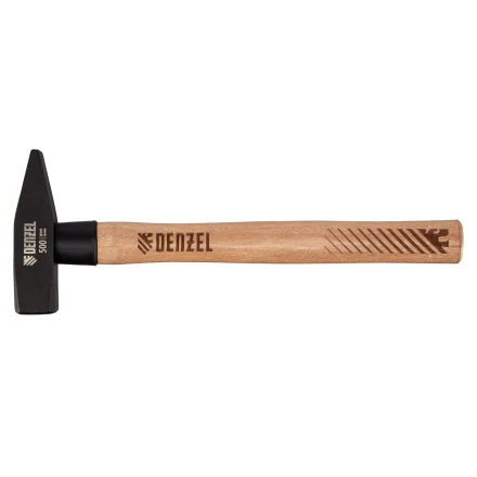 Молоток слесарный, 500 г Denzel, кованый квадратный боек, буковая рукоятка, 10429 купить в Перми