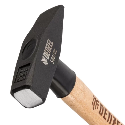 Молоток слесарный, 500 г Denzel, кованый квадратный боек, буковая рукоятка, 10429 купить в Перми