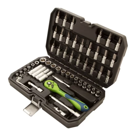 Набор инструментов 56 предметов, CrV, 1/4&quot; Сибртех 13525 купить в Перми