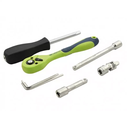 Набор инструментов 56 предметов, CrV, 1/4&quot; Сибртех 13525 купить в Перми