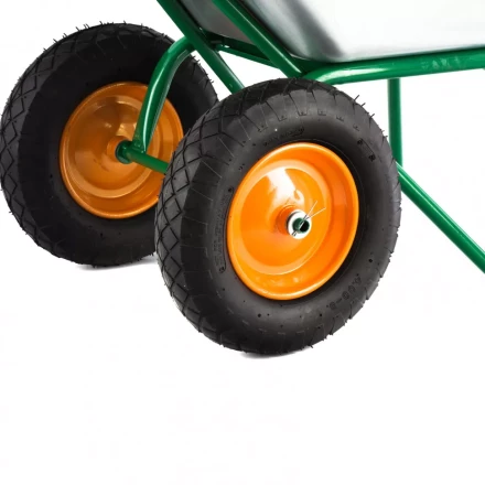 Тачка садово-строительная двухколесная усиленная грузоподьемность 320 кг обьем 100 л Palisad 68937 купить в Перми