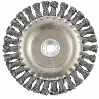 Щетка для УШМ 150 мм, М14, плоская, крученая  проволока 0,5 мм  MATRIX 74641 купить в Перми