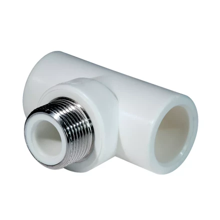 Тройник комб. PP-R НР 25мм х 3/4 белый (25/100) 45456 купить в Перми