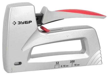 Степлер ЗУБР , пластинчатая пружина, литой корпус, 2 в 1, тип53: 6-14мм, тип 300: 16мм 31503_z01 купить в Перми